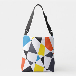 Färgstarka, coola, trendig, moderna geometriska fo axelväska