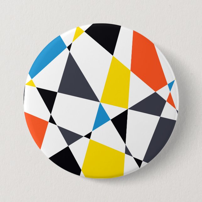 Färgstarka, coola, trendig, moderna geometriska fo knapp (Framsida)