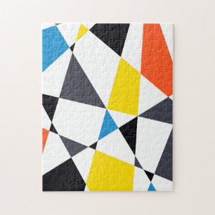 Färgstarka, coola, trendig, moderna geometriska fo pussel