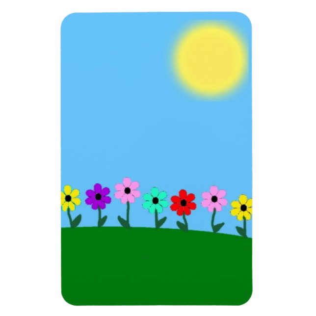 Färgstarka Daisy Magnet (Vertikal)