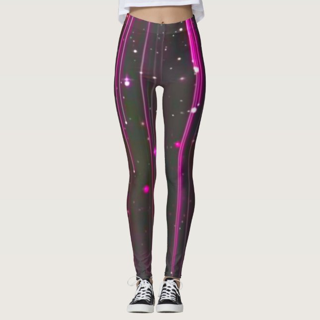 Färgstarka digitala 3D-designlaggar - Perfektens p Leggings (Framsida)