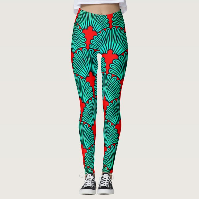 Färgstarka digitala 3D-designlaggar - Perfektens p Leggings (Framsida)