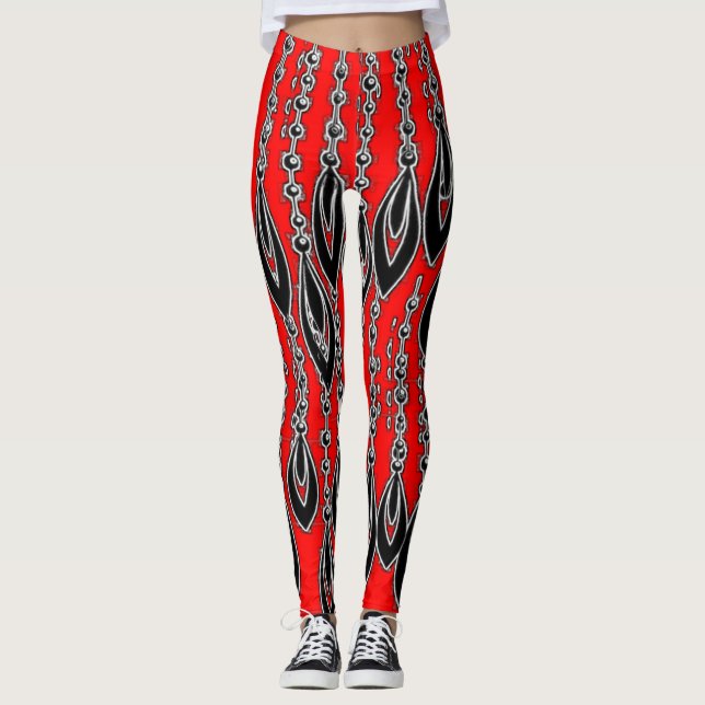 Färgstarka digitala 3D-designlaggar - Perfektens p Leggings (Framsida)