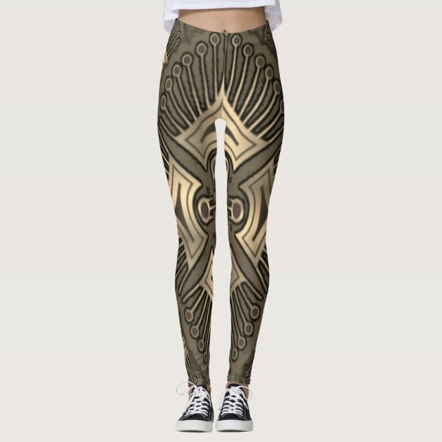 Färgstarka digitala 3D-designlaggar - Perfektens p Leggings (Framsida)