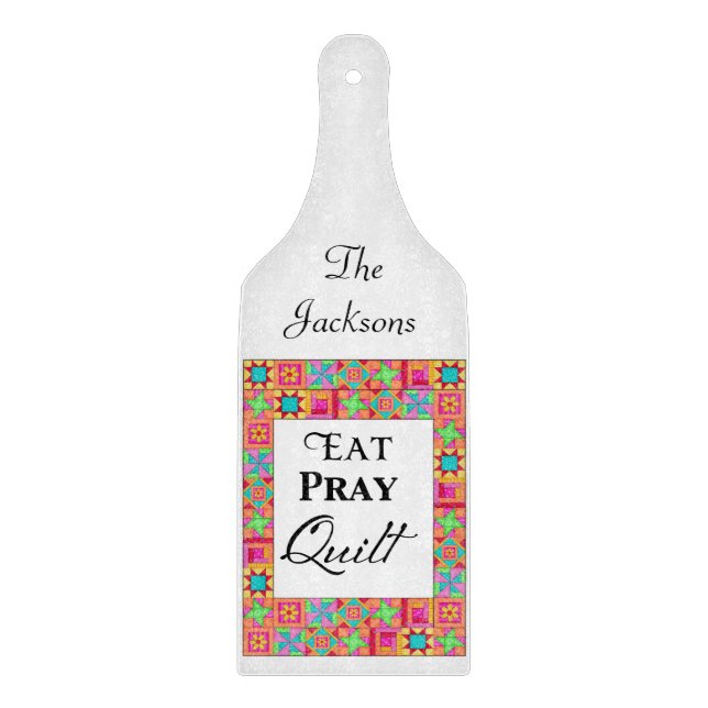 Färgstarka filmblock Gräns Art Eat Pray Quilt (Framsidan)