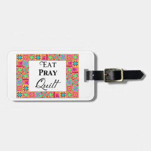 Färgstarka filmblock Gräns Art Eat Pray Quilt Bagagebricka