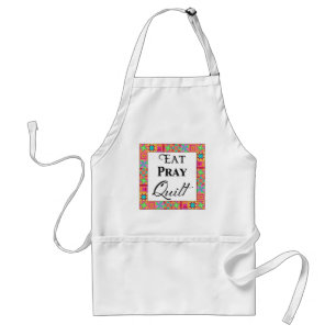 Färgstarka filmblock Gräns Art Eat Pray Quilt Förkläde