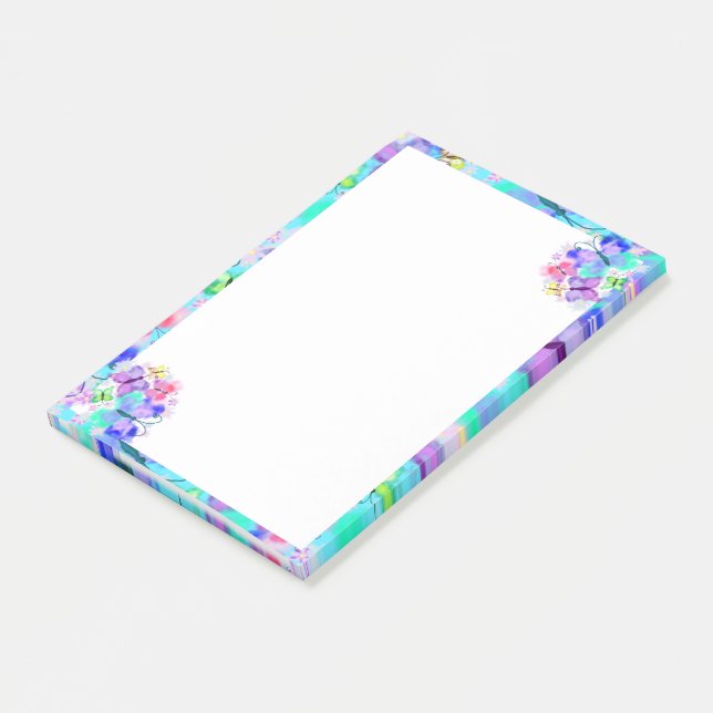 Färgstarka flygande fjäril Post-it®-anteckningar Post-it Block (Vinklad)