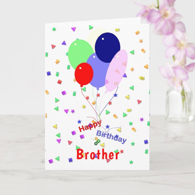 Färgstarka födelsedagsbubblor för broderkort kort (Orkide)