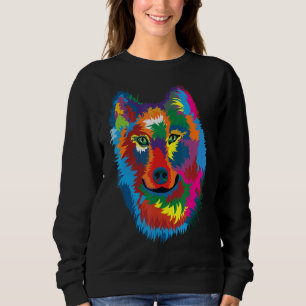Färgstarka För manar kvinnohus i Siberian husky Hu T Shirt
