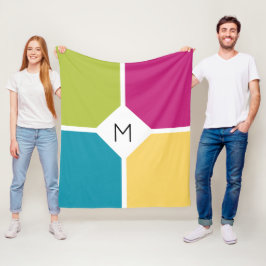 Färgstarka fyrkanter | Sommar färg | MONOGRAM Fleecefilt