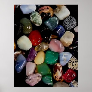 Färgstarka Gem Stones Poster