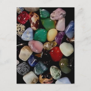 Färgstarka Gem Stones Vykort