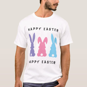 Färgstarka Glad påsk Bunnies T Shirt