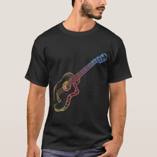 Färgstarka Guitarist Idea Band Musical Instrument T Shirt