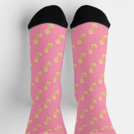 Färgstarka Gulter Giraffe Rosa Socks