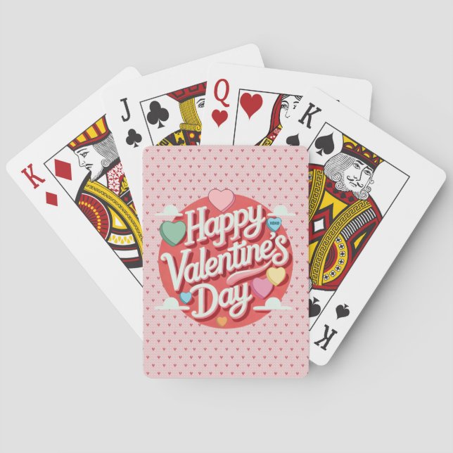 Färgstarka hjärtans hjärta casinokort (Baksidan)