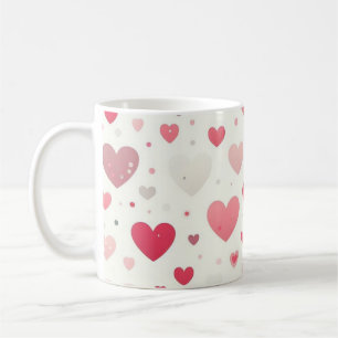 Färgstarka hjärtans hjärta kaffemugg