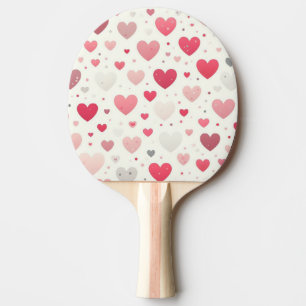 Färgstarka hjärtans hjärta pingisracket