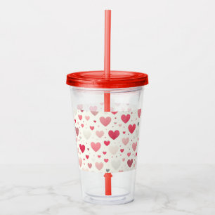 Färgstarka hjärtans hjärta take away mugg