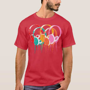 Färgstarka hörlurar t shirt