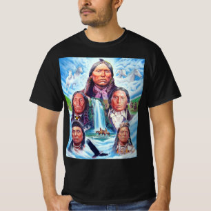 Färgstarka inhemska amerikaner som målar Manar Bla T Shirt
