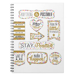 Färgstarka inspirationsofferter anteckningsbok