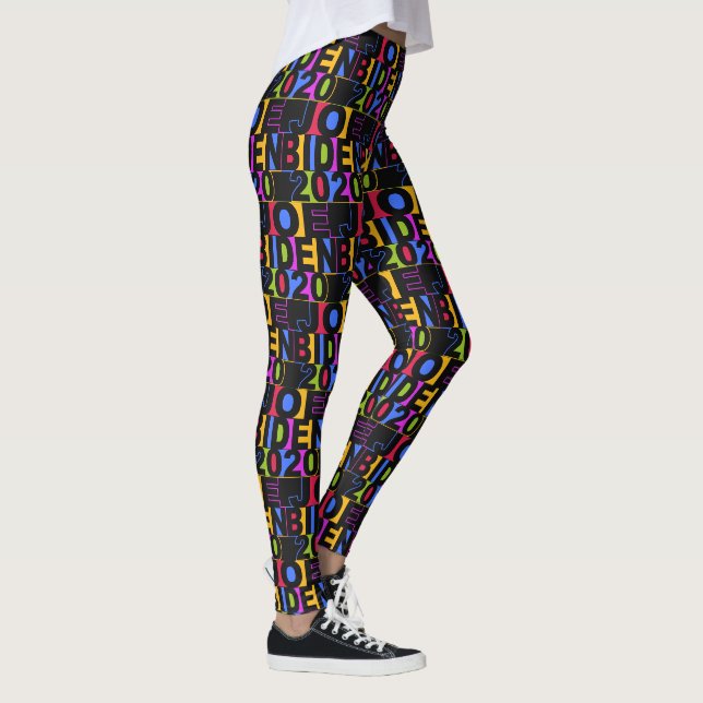 Färgstarka JOE BIDEN 2020-röster Leggings (Höger)