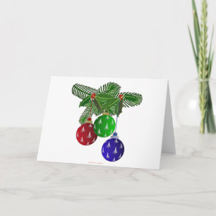 Färgstarka Julgran-dekorationer Helgkort