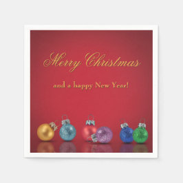 Färgstarka julprydnader vid Glitter Pappersservett