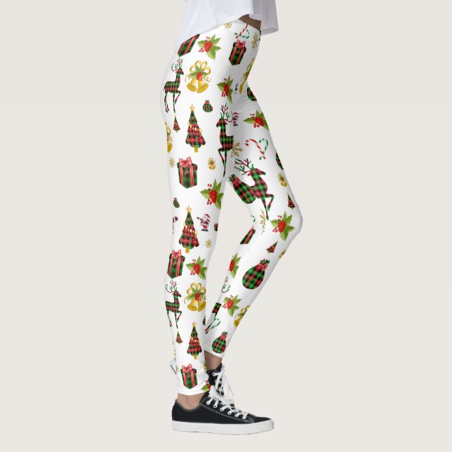 Färgstarka julsymboler Leggings (Höger)