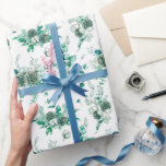 Färgstarka julsymboler mönster nr 4 presentpapper<br><div class="desc">En färglös samling julsymboler i ett sömlöst mönster nr 4 med vita blommor,  pinekoner osv.</div>