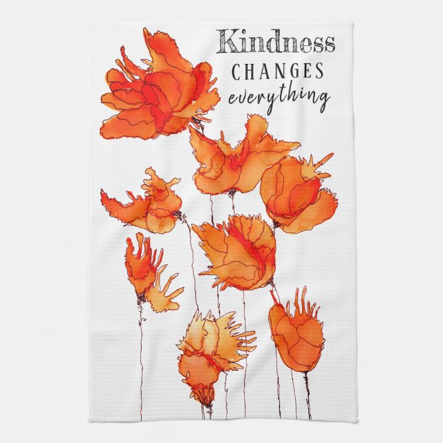 Färgstarka Kaliforniens poppies Kitchen Towel Kökshandduk (Vertikal)
