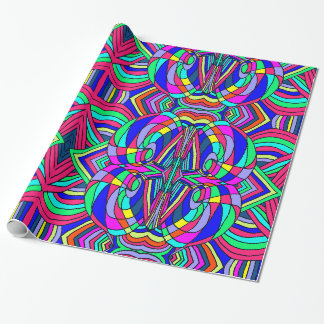 Färgstarka kaos presentpapper