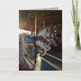 Färgstarka karusellhästar/karnivalstrå kort