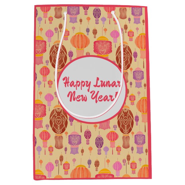 Färgstarka kinesiska lanternor - nyår (Framsidan)