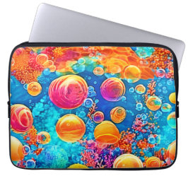 Färgstarka korallrevsbubblor laptop fodral