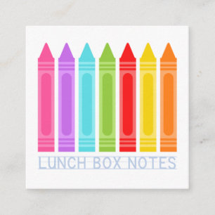 Färgstarka Kritor Lunch Notes Tilläggskort