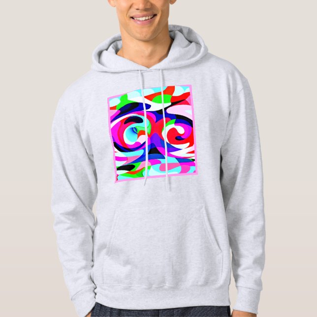 Färgstarka, levande utdrag Mönster Hoodie (Framsida)