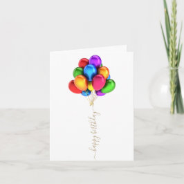 Färgstarka ljusbubblor | Grattis på födelsedagen S Kort