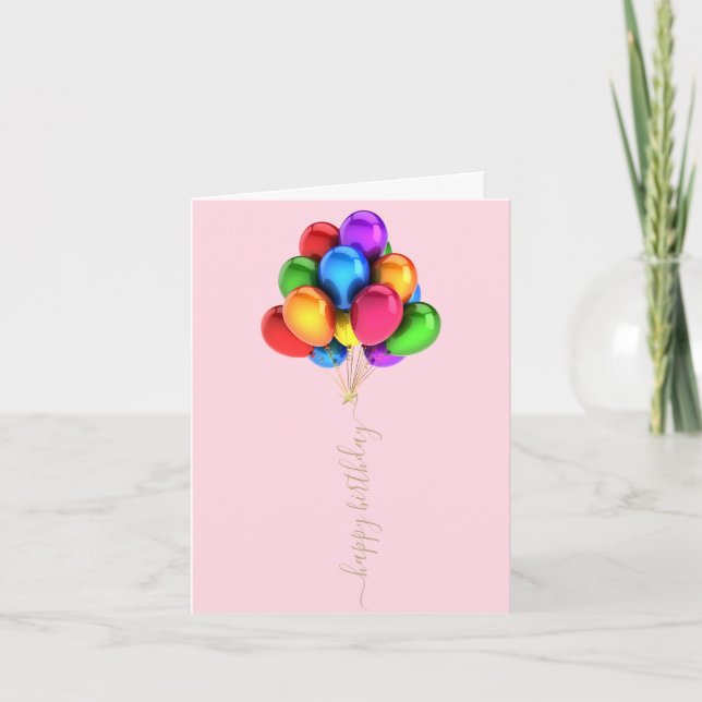 Färgstarka ljusbubblor | Grattis på födelsedagen S Kort (Framsida)