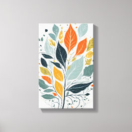 Färgstarka Löv Canvastryck