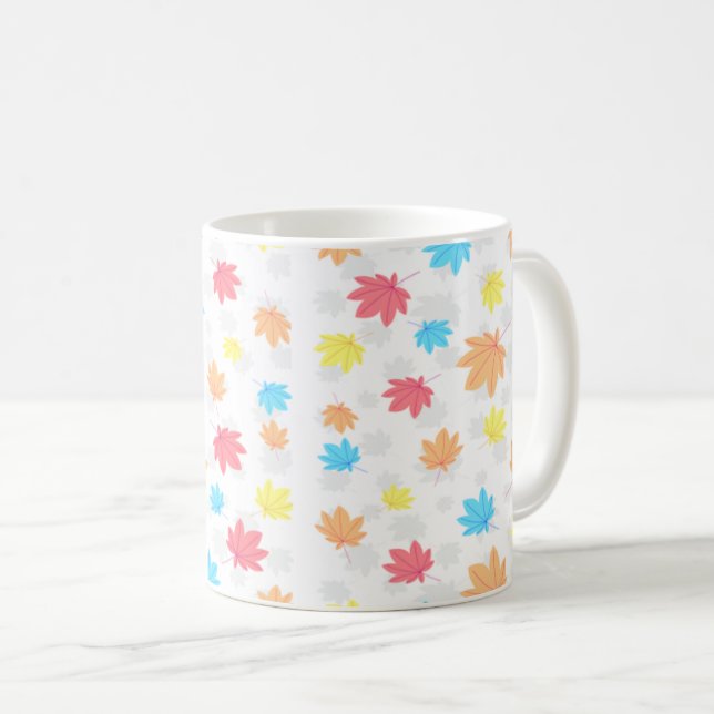 Färgstarka Löv Kaffemugg (Framsida höger)