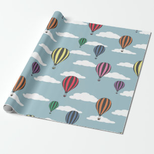Färgstarka luftballonger presentpapper