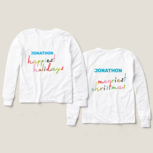 Färgstarka lyckade helgdagar med anpassningsbar t shirt