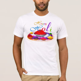 Färgstarka Lycklig Holi Powders Paint Swirl T Shirt
