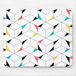 Färgstarka, moderna, glada trendig lycklig-kuber musmatta