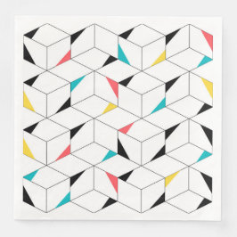 Färgstarka, moderna, glada trendig lycklig-kuber pappersservett