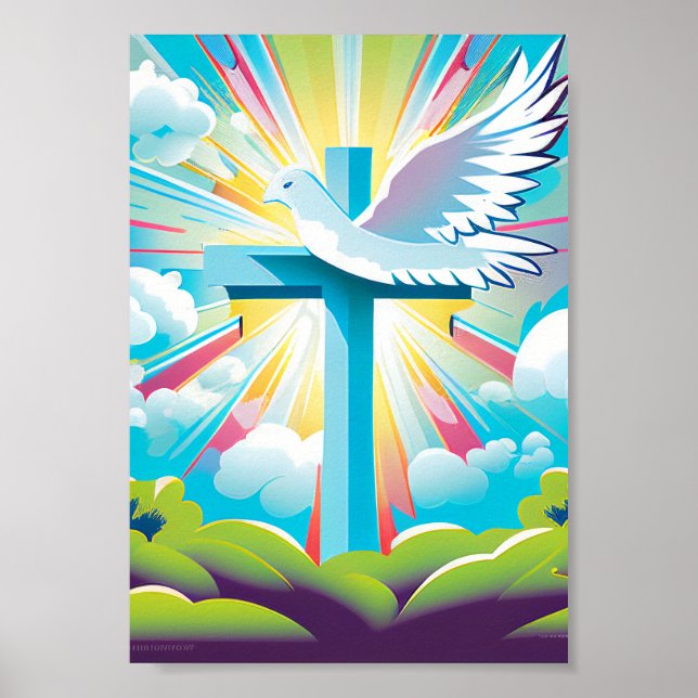 Färgstarka moderna kristna Poster (Framsidan)