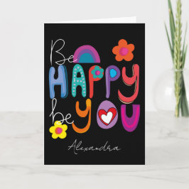 Färgstarka motiv, var Lycklig, var Anpassningsbar Kort